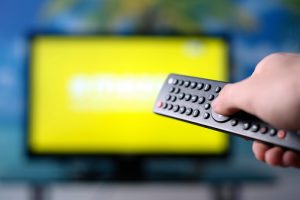 Remote pointing at Television screen