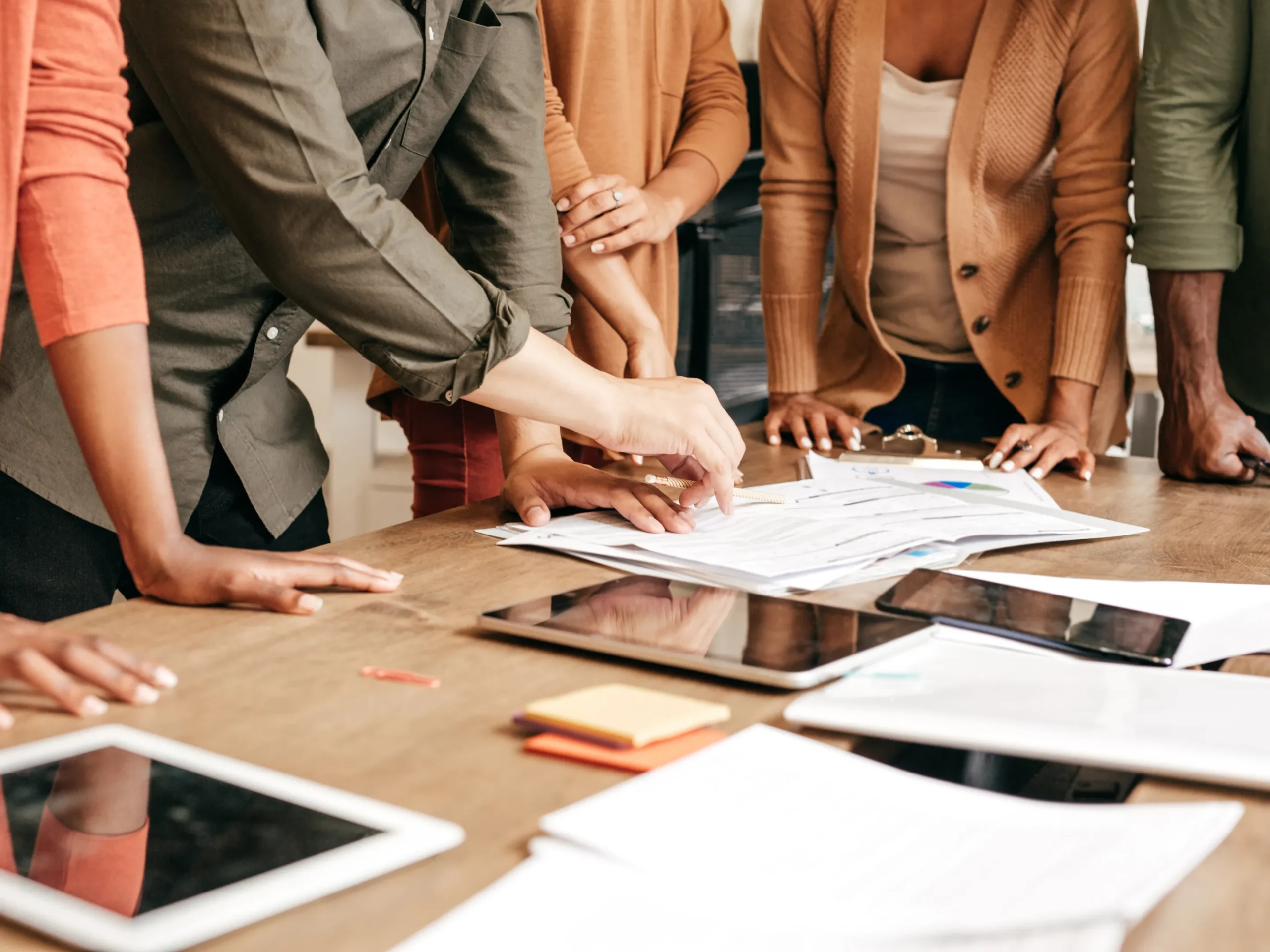 people meeting over a media strategy