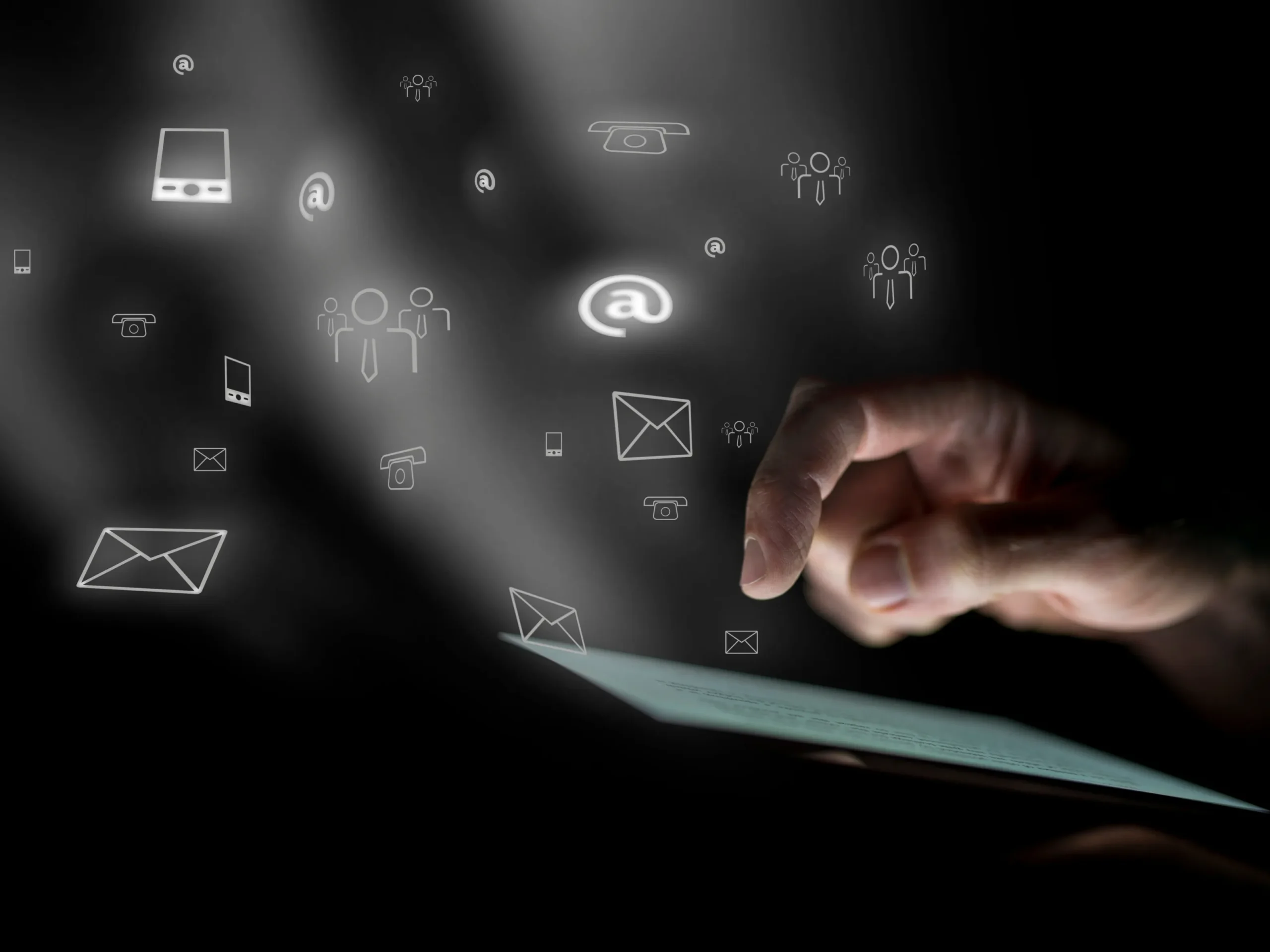 hand using a tablet - to explore different programmatic advertising platforms