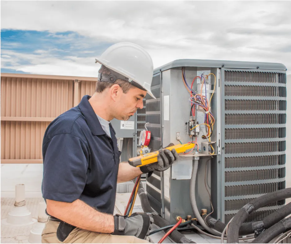 man doing home improvements